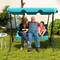 Costway Patio 3 Seats Canopy Swing Glider Hammock Cushioned Steel Frame Outdoor Black/Blue/Coffee/Green/Grey/Navy/Beige
